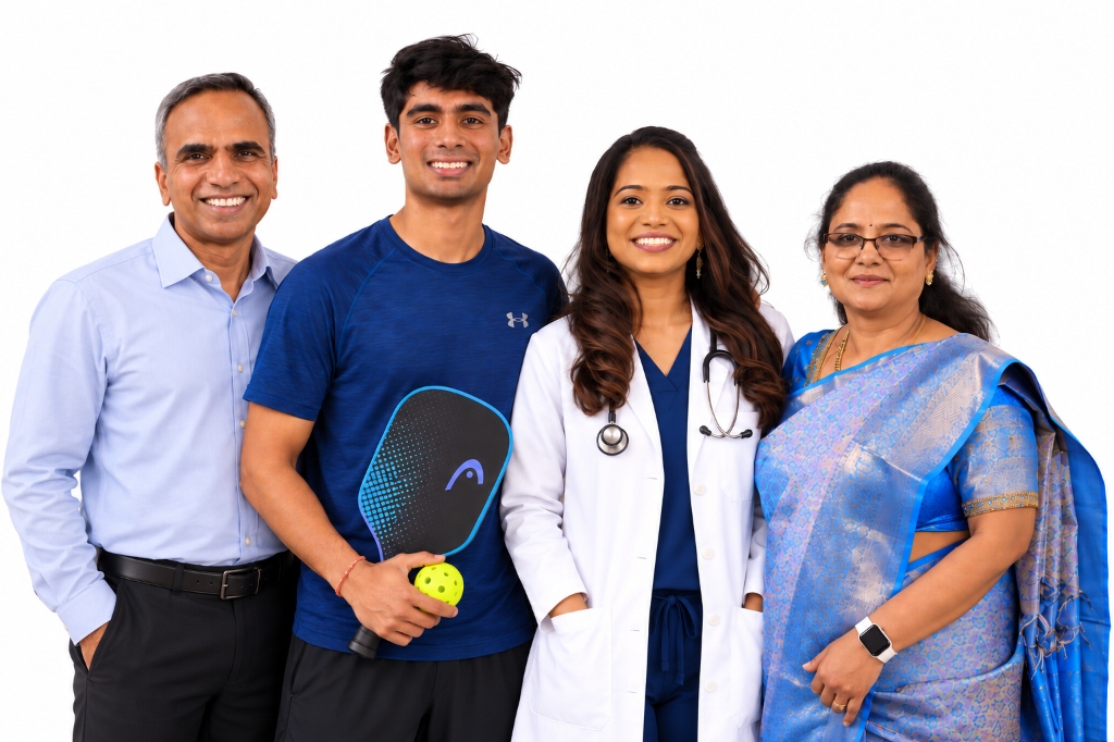 Gopal Kumarappan with his family